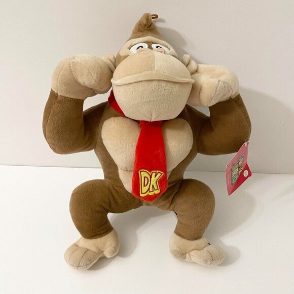 2023 Nintendo Donkey Kong Plush 14 Inch Tall Stuffed Animal - Picture 1 of 16
